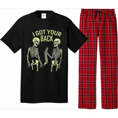 I Got Your Back Halloween Skeleton Skull Sarcastic Pajama Set