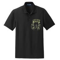 I Got Your Back Halloween Skeleton Skull Sarcastic Dry Zone Grid Polo