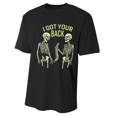 I Got Your Back Halloween Skeleton Skull Sarcastic Performance Sprint T-Shirt