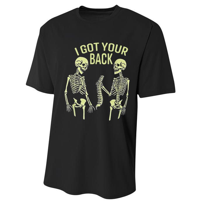 I Got Your Back Halloween Skeleton Skull Sarcastic Performance Sprint T-Shirt