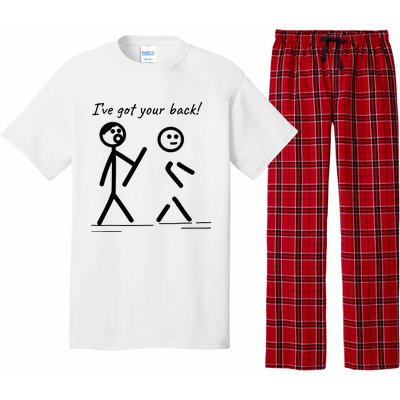 I Got Your Back Stick Figure Friendship Sarcasm Pajama Set