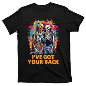 Ive Got Your Back Funny Halloween Skeletons Skull T-Shirt