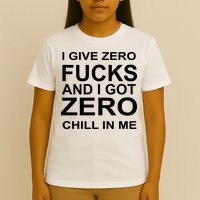 I Give Zero Fucks And I Got Zero Chill In Me T-Shirt