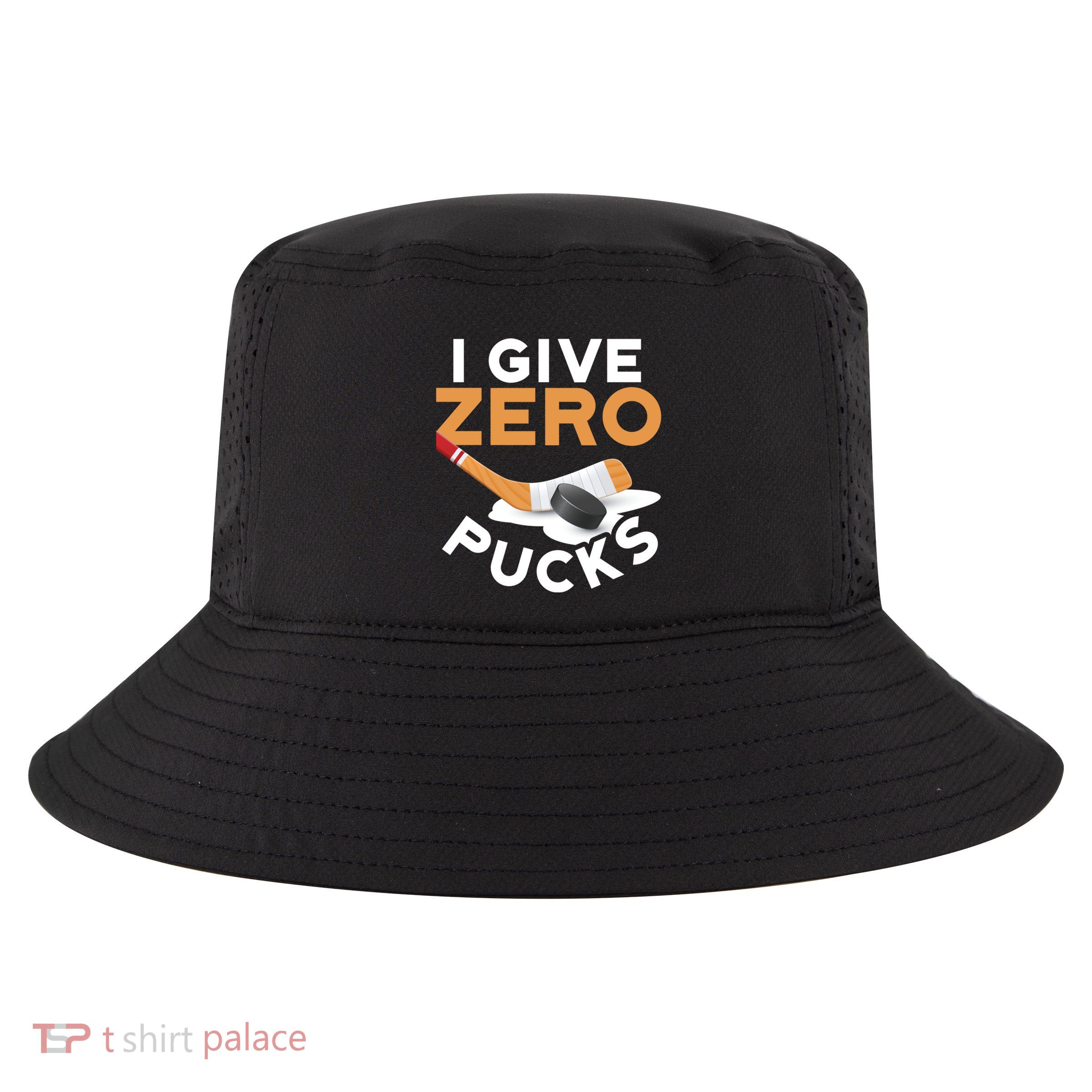 Ich Gebe Zero Pucks Hockey Gift Funny Sports Word Game Great Gift Cool Comfort Performance Bucket Hat