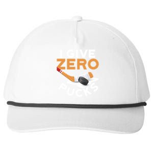 Ich Gebe Zero Pucks Hockey Gift Funny Sports Word Game Great Gift Snapback Five-Panel Rope Hat