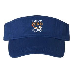 Ich Gebe Zero Pucks Hockey Gift Funny Sports Word Game Great Gift Valucap Bio-Washed Visor