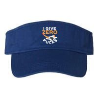 Ich Gebe Zero Pucks Hockey Gift Funny Sports Word Game Great Gift Valucap Bio-Washed Visor