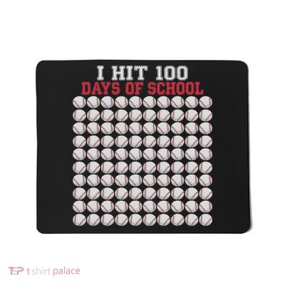 I Hit 100 Days Of School Baseball Bat 100th Day Of School Mousepad
