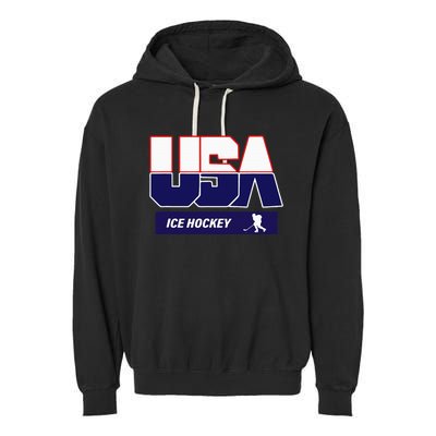 Ice Hockey 2024 Souvenir Usa Team Garment-Dyed Fleece Hoodie