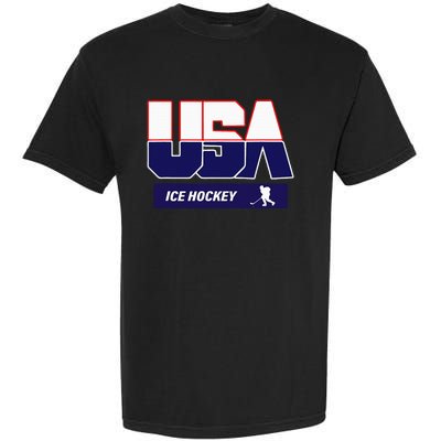 Ice Hockey 2024 Souvenir Usa Team Garment-Dyed Heavyweight T-Shirt