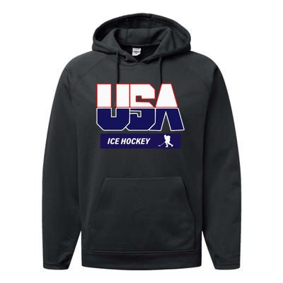 Ice Hockey 2024 Souvenir Usa Team Performance Fleece Hoodie