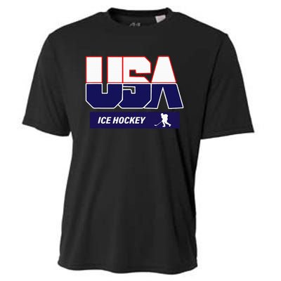 Ice Hockey 2024 Souvenir Usa Team Cooling Performance Crew T-Shirt