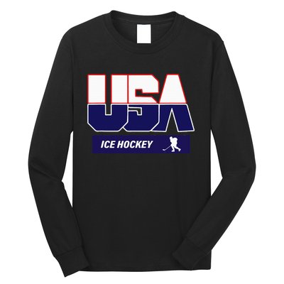 Ice Hockey 2024 Souvenir Usa Team Long Sleeve Shirt