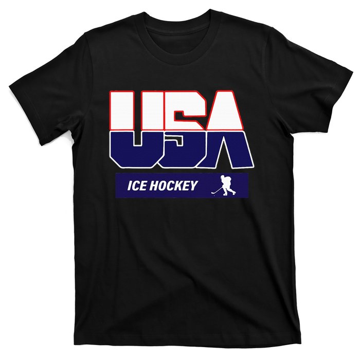 Ice Hockey 2024 Souvenir Usa Team T-Shirt