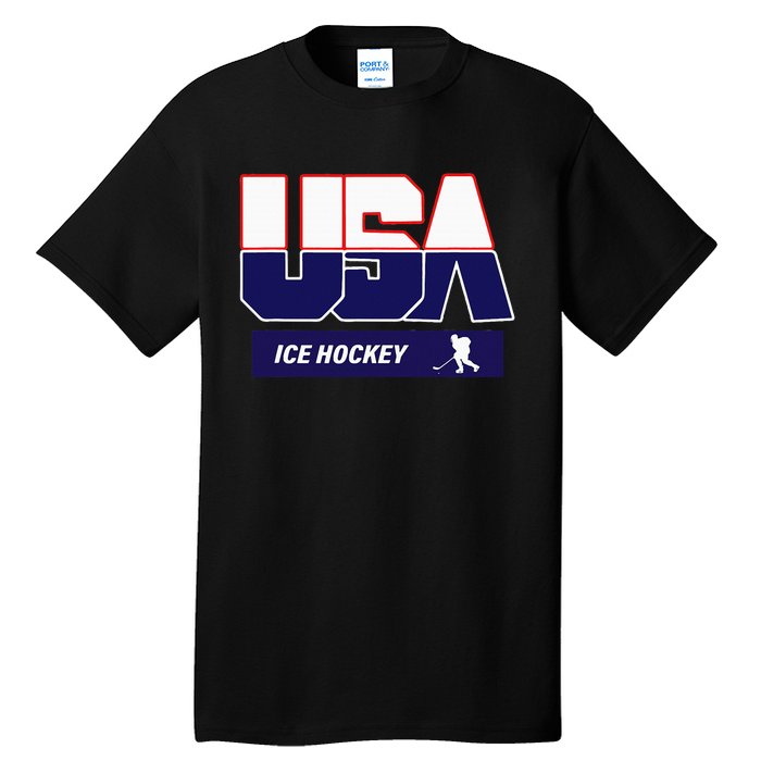 Ice Hockey 2024 Souvenir Usa Team Tall T-Shirt