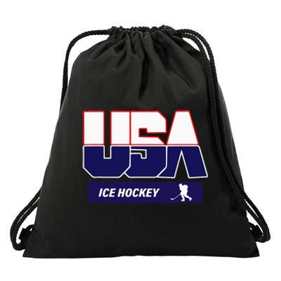 Ice Hockey 2024 Souvenir Usa Team Drawstring Bag