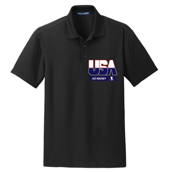 Ice Hockey 2024 Souvenir Usa Team Dry Zone Grid Polo