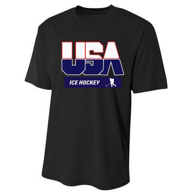 Ice Hockey 2024 Souvenir Usa Team Performance Sprint T-Shirt