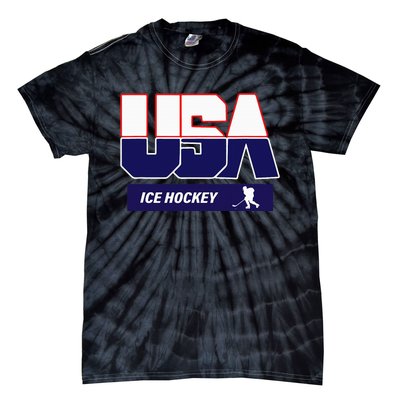 Ice Hockey 2024 Souvenir Usa Team Tie-Dye T-Shirt