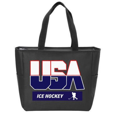 Ice Hockey 2024 Souvenir Usa Team Zip Tote Bag