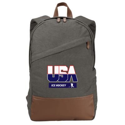 Ice Hockey 2024 Souvenir Usa Team Cotton Canvas Backpack