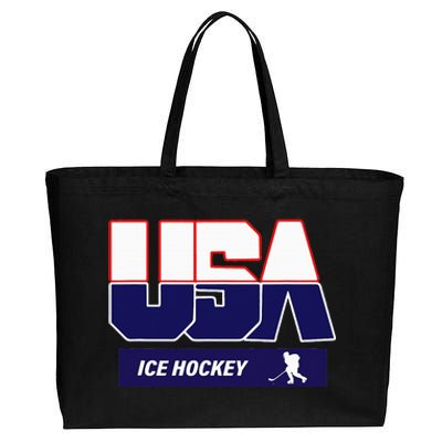 Ice Hockey 2024 Souvenir Usa Team Cotton Canvas Jumbo Tote