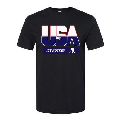 Ice Hockey 2024 Souvenir Usa Team Softstyle CVC T-Shirt