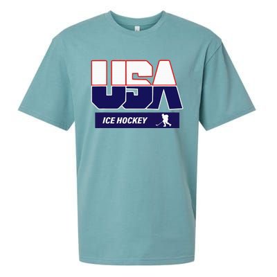 Ice Hockey 2024 Souvenir Usa Team Sueded Cloud Jersey T-Shirt