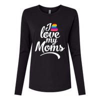 I Have 2 Moms I Love My Moms Womens Cotton Relaxed Long Sleeve T-Shirt