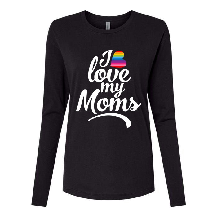 I Have 2 Moms I Love My Moms Womens Cotton Relaxed Long Sleeve T-Shirt