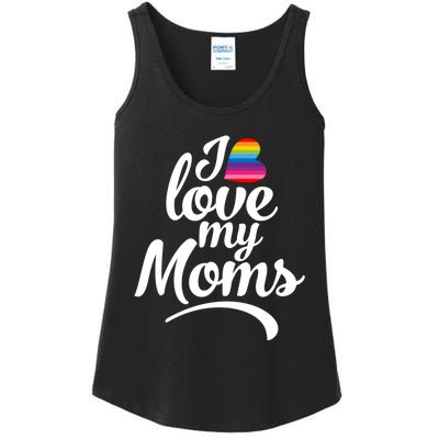 I Have 2 Moms I Love My Moms Ladies Essential Tank