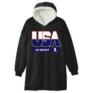 Ice Hockey 2024 Souvenir Usa Team Hooded Wearable Blanket