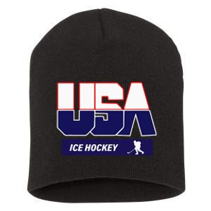 Ice Hockey 2024 Souvenir Usa Team Short Acrylic Beanie