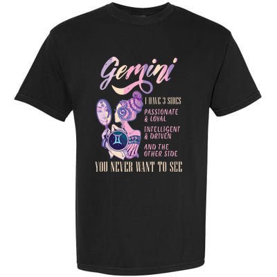 I Have 3 Sides Gemini Zodiac Sign Garment-Dyed Heavyweight T-Shirt