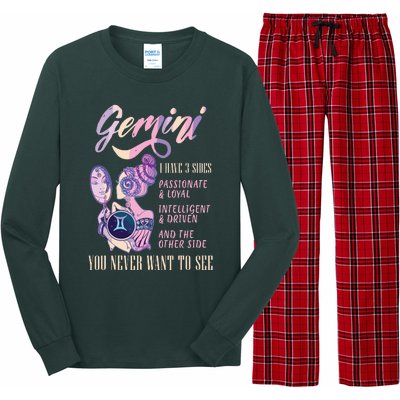 I Have 3 Sides Gemini Zodiac Sign Long Sleeve Pajama Set