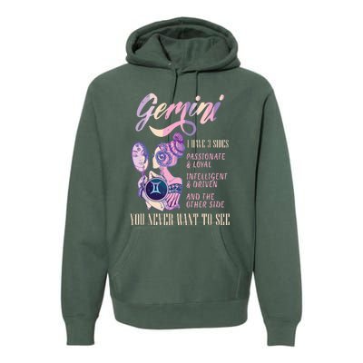 I Have 3 Sides Gemini Zodiac Sign Premium Hoodie