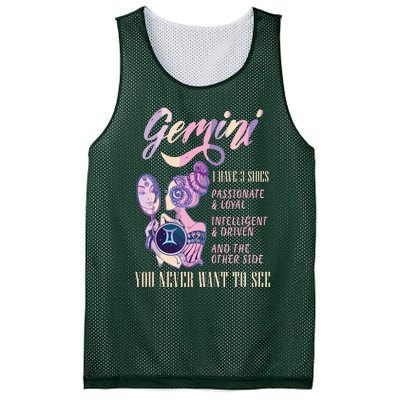 I Have 3 Sides Gemini Zodiac Sign Mesh Reversible Basketball Jersey Tank