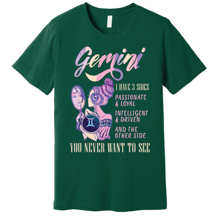 I Have 3 Sides Gemini Zodiac Sign Premium T-Shirt