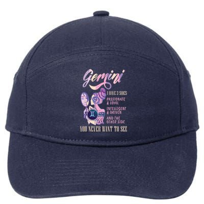 I Have 3 Sides Gemini Zodiac Sign 7-Panel Snapback Hat