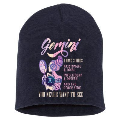 I Have 3 Sides Gemini Zodiac Sign Short Acrylic Beanie