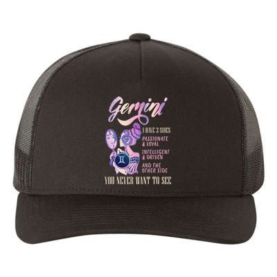 I Have 3 Sides Gemini Zodiac Sign Yupoong Adult 5-Panel Trucker Hat