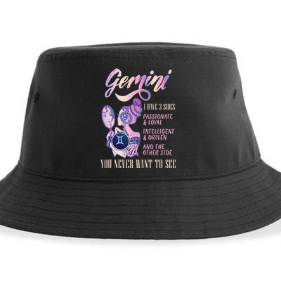 I Have 3 Sides Gemini Zodiac Sign Sustainable Bucket Hat