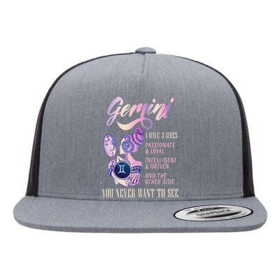 I Have 3 Sides Gemini Zodiac Sign Flat Bill Trucker Hat