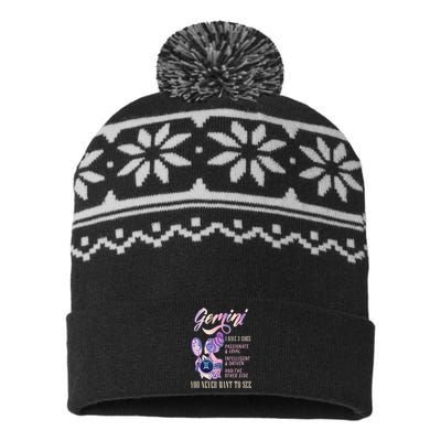 I Have 3 Sides Gemini Zodiac Sign USA-Made Snowflake Beanie