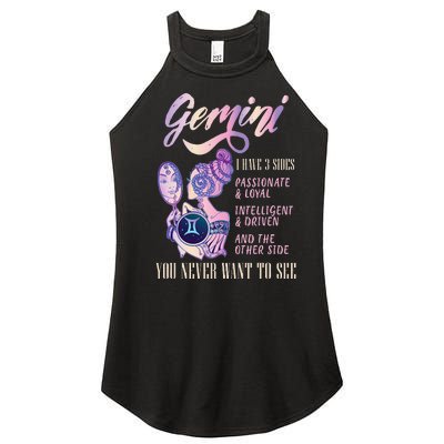 I Have 3 Sides Gemini Zodiac Sign Women’s Perfect Tri Rocker Tank