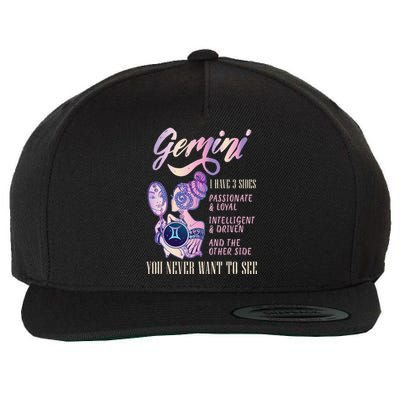 I Have 3 Sides Gemini Zodiac Sign Wool Snapback Cap