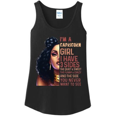 I Have 3 Side Capricorn Cool Zodiac Astrology Star Sign Ladies Essential Tank