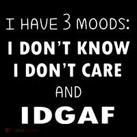I Have 3 Moods I Dont Know I Dont Care And I DGAF Stripe Pom Pom Beanie