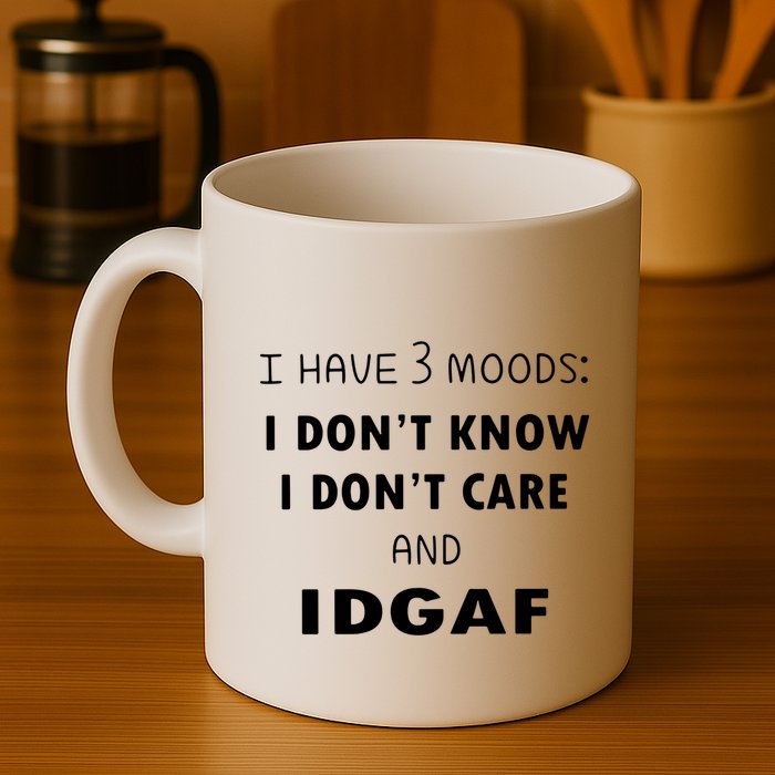 I Have 3 Moods I Dont Know I Dont Care And I DGAF Mug