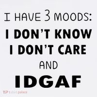 I Have 3 Moods I Dont Know I Dont Care And I DGAF Visor